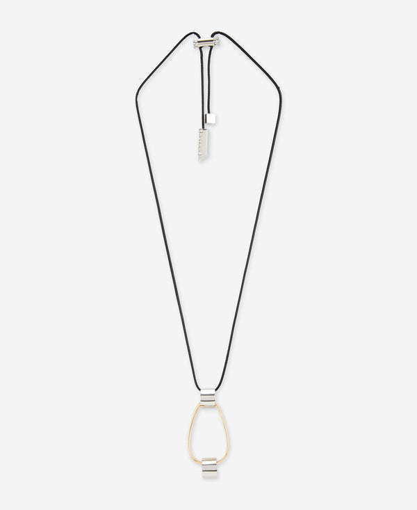 Long Adjustable Necklace With Zinc Mobile Pendant