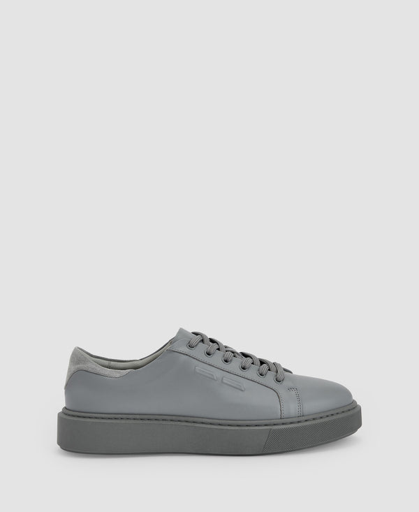 Light Grey Responsible Basic Leather Sneaker