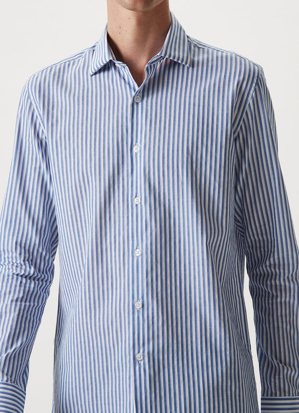 Blue/White Striped Cotton Shirt