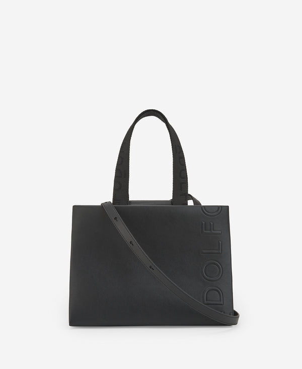 Medium Black Shopper Bag For Women