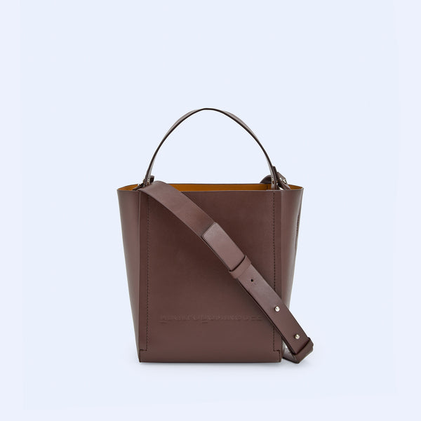 Brown Spanish Leather Bucket Bag