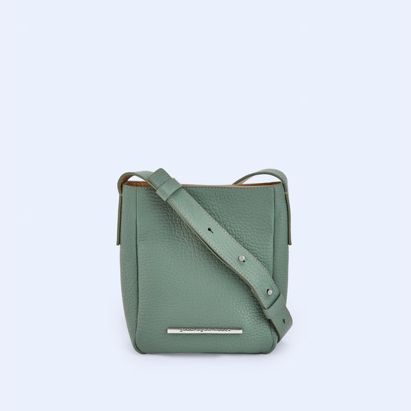 Green Leather Mini Hobo Bag