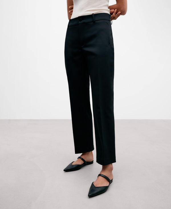 Straight Trousers With Front Stripe