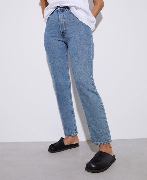 Navy Blue Recycled Cotton Denim Jeans
