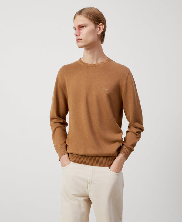Camel Cotton And Wool Sweater