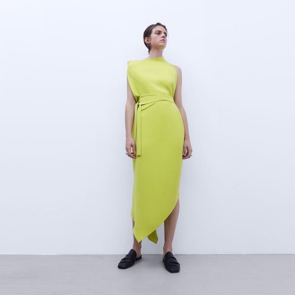 Pistachio Green Asymmetric Dress