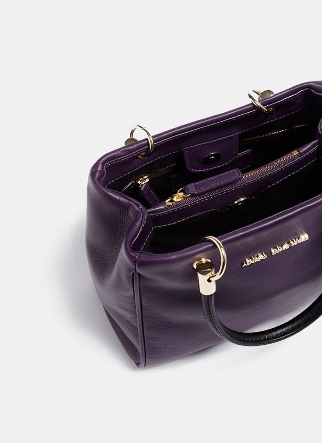 Women Leather Bag | Aniline Leather Mini-Ladybag by Spanish designer Adolfo Dominguez