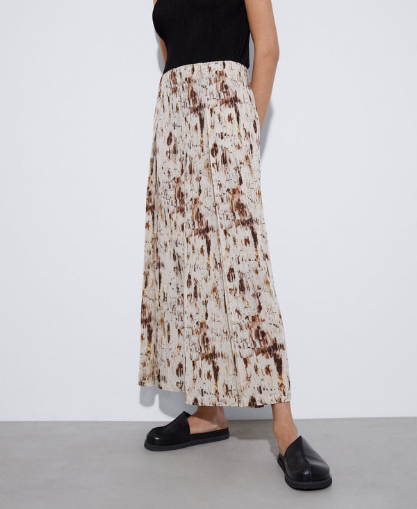 Women Trousers | Animal Print Printed Crinkle Trousers by Spanish designer Adolfo Dominguez