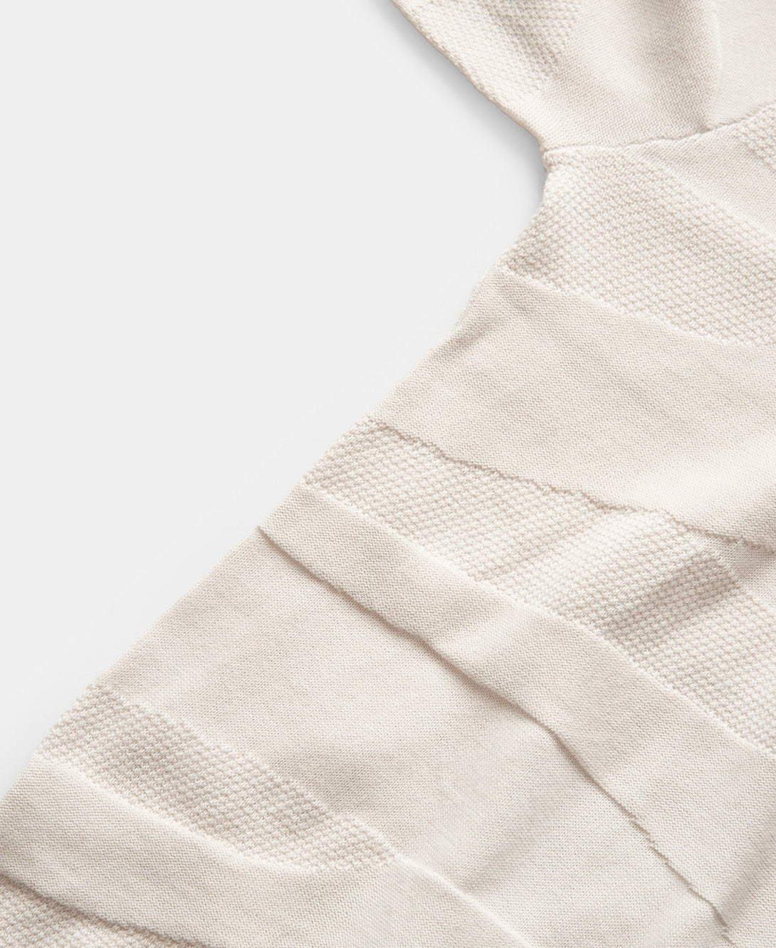 Men Jersey | Beige Cotton Intarsia Round Neck Sweater by Spanish designer Adolfo Dominguez
