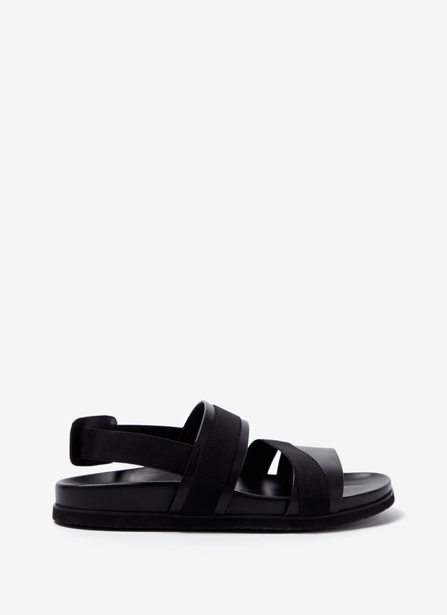 Men Shoes | Black Black Leather Sandal by Spanish designer Adolfo Dominguez
