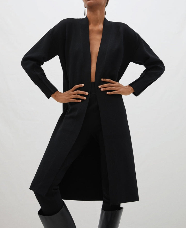 Women Knit Jacket | Black Cerrojillo Knitted Jacket by Spanish designer Adolfo Dominguez