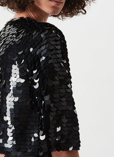 Women Unstructured Jacket | Black Cocktail Bolero Jacket by Spanish designer Adolfo Dominguez