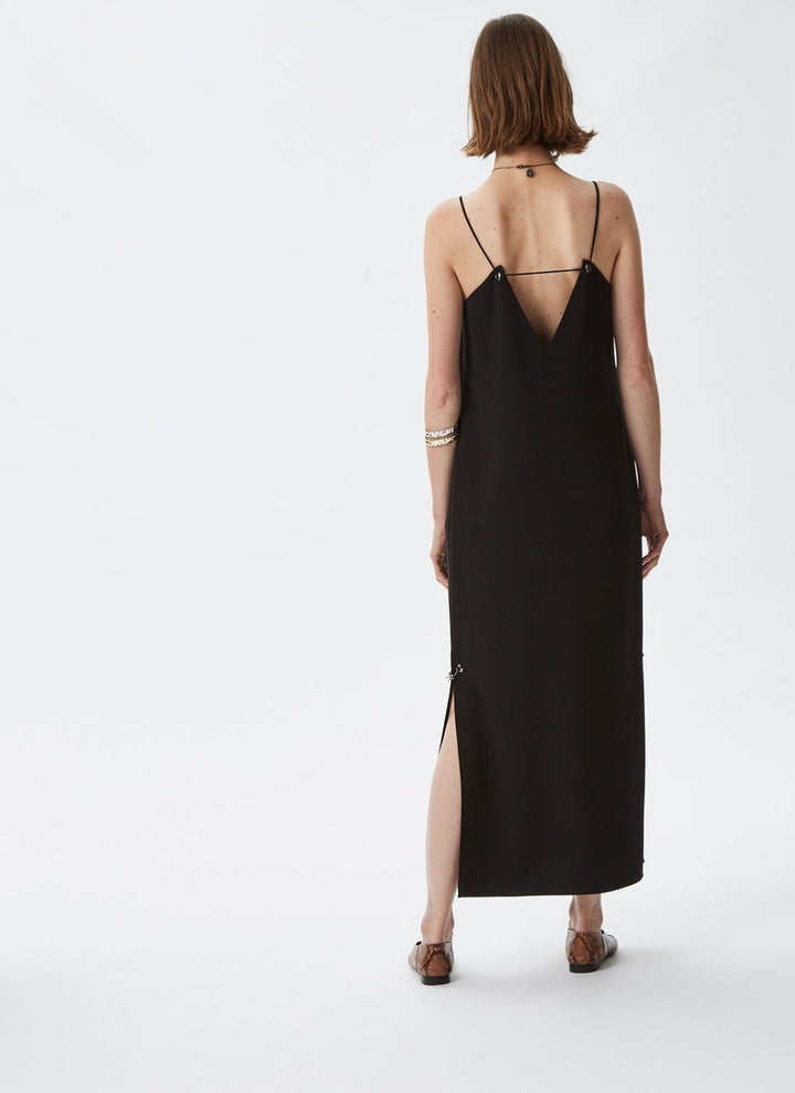 Women Dress | Black Essential Dress With Spaghetti Straps by Spanish designer Adolfo Dominguez