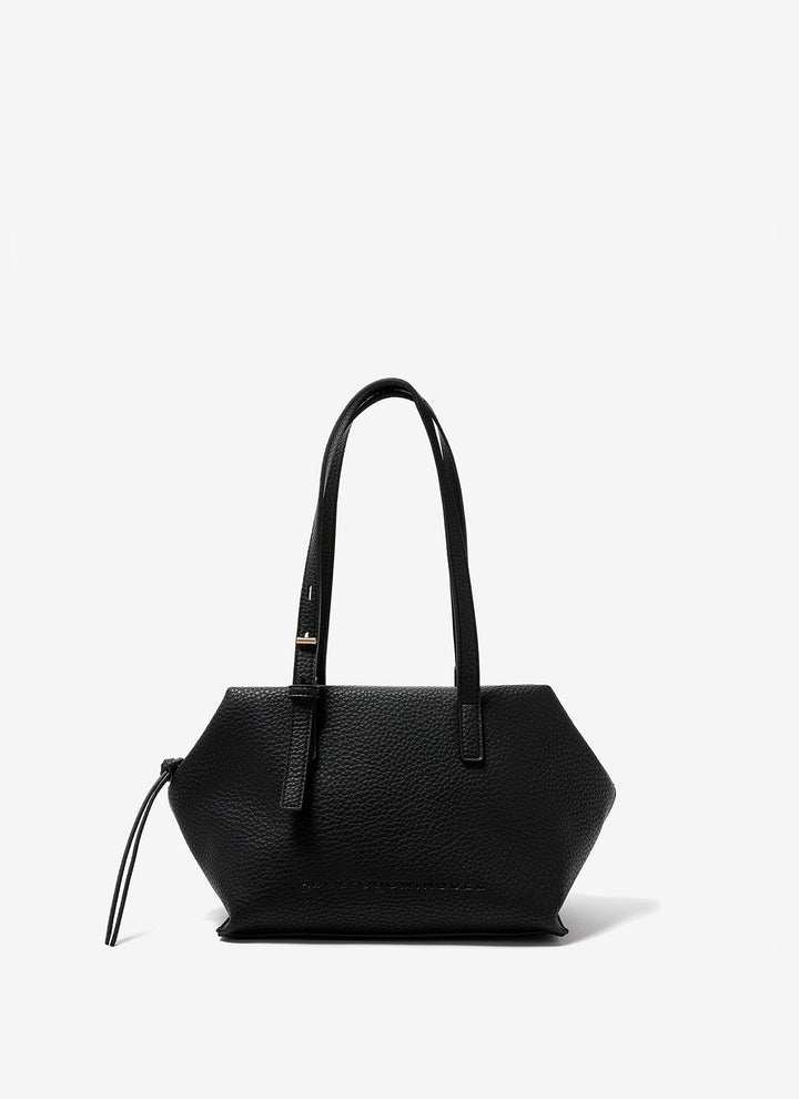 Women Bags | Black Granulated City Bag by Spanish designer Adolfo Dominguez
