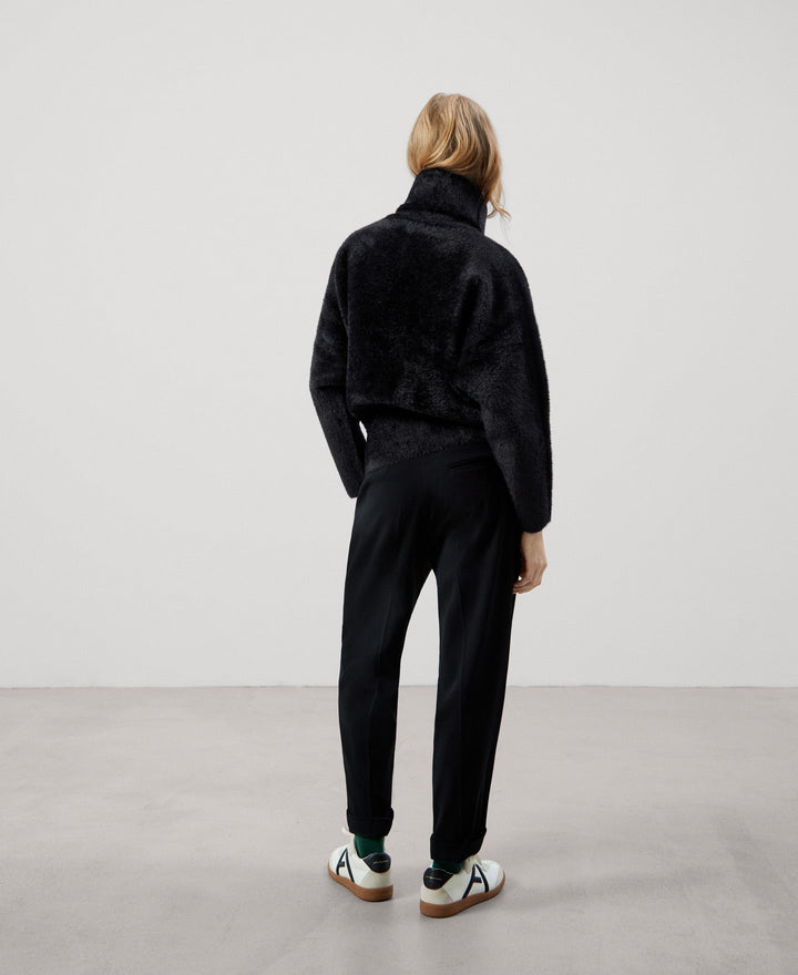 Women Knit Jacket | Black Jacket by Spanish designer Adolfo Dominguez