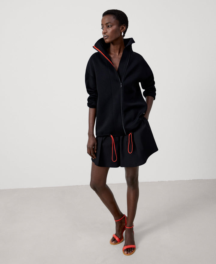 Women Knit Jacket | Black Knit Jacket by Spanish designer Adolfo Dominguez