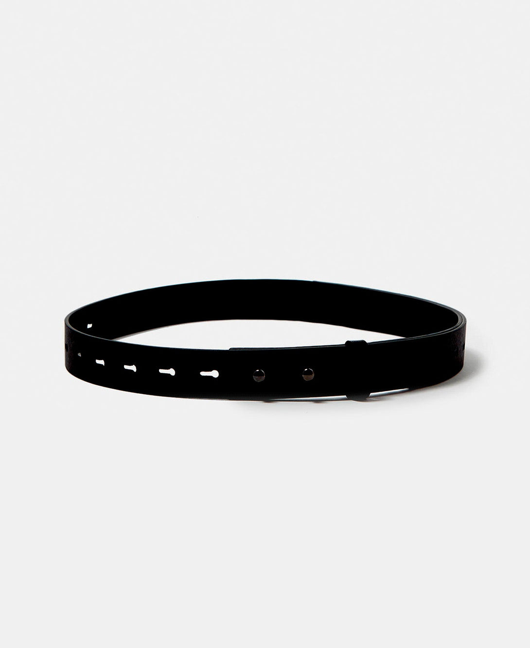 Men Belt | Black Leather Belt With No Buckle by Spanish designer Adolfo Dominguez
