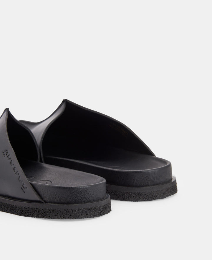 Women Shoes | Black Leather Clogs Made In Spain by Spanish designer Adolfo Dominguez