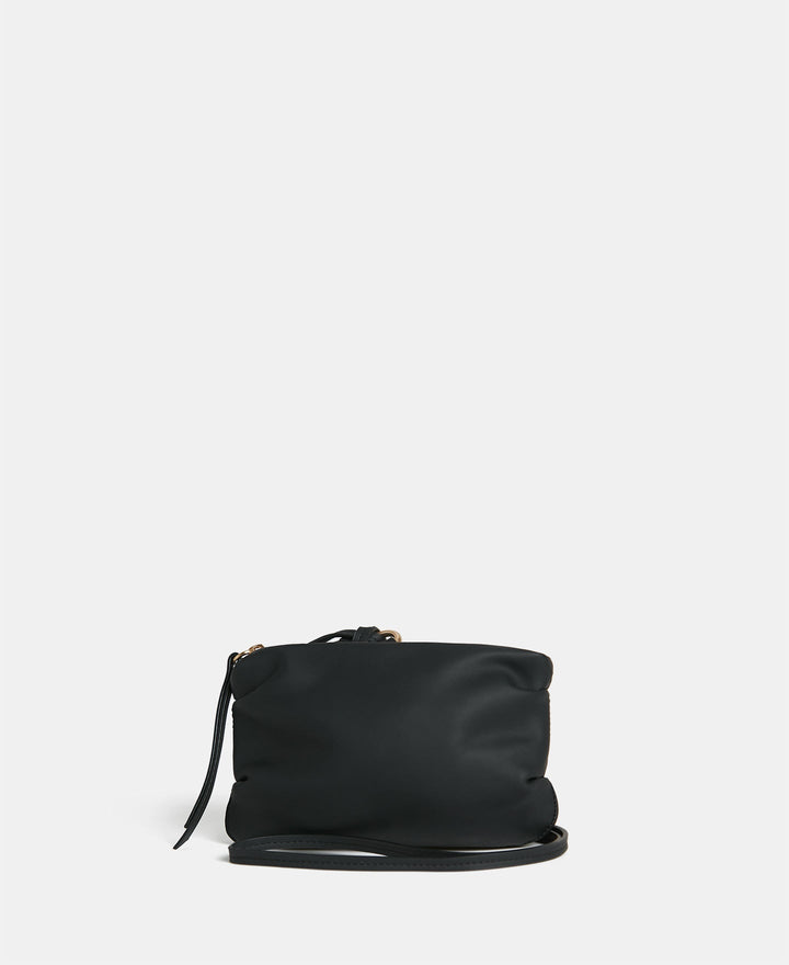 Women Bags | Black Medium Recycled Polyester Shoulder Bag by Spanish designer Adolfo Dominguez