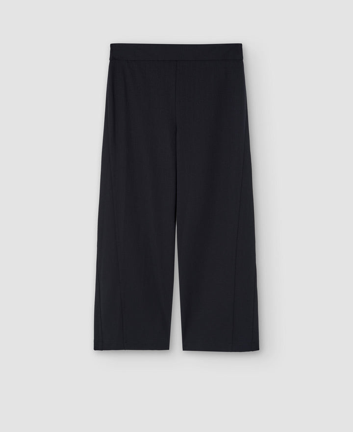 Women Trousers | Black Recycled Nylon Culotte Trousers by Spanish designer Adolfo Dominguez
