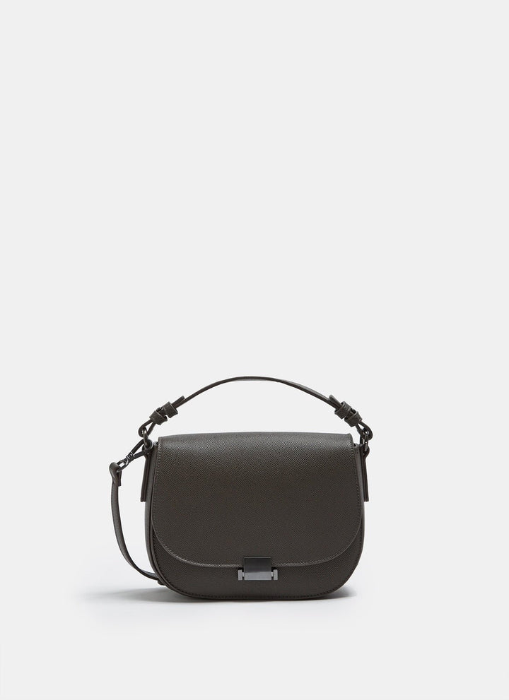 Women Bags | Black Saffiano Vegan-Leather Crossbody Bag by Spanish designer Adolfo Dominguez