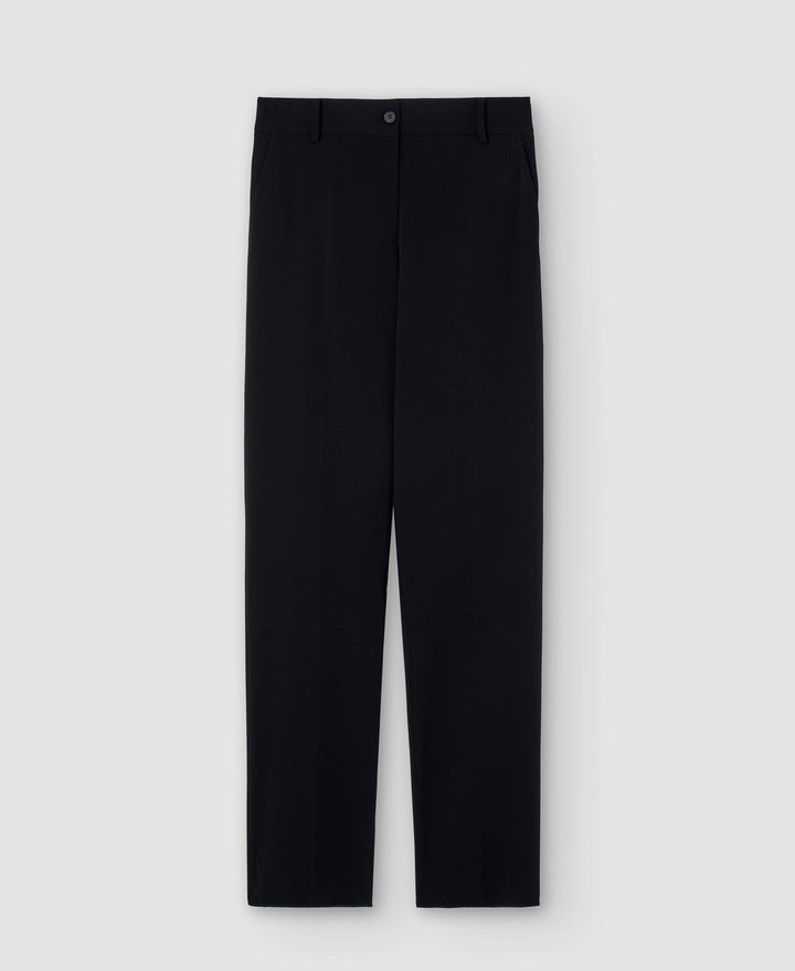 Women Trousers | Black Straight Trousers by Spanish designer Adolfo Dominguez