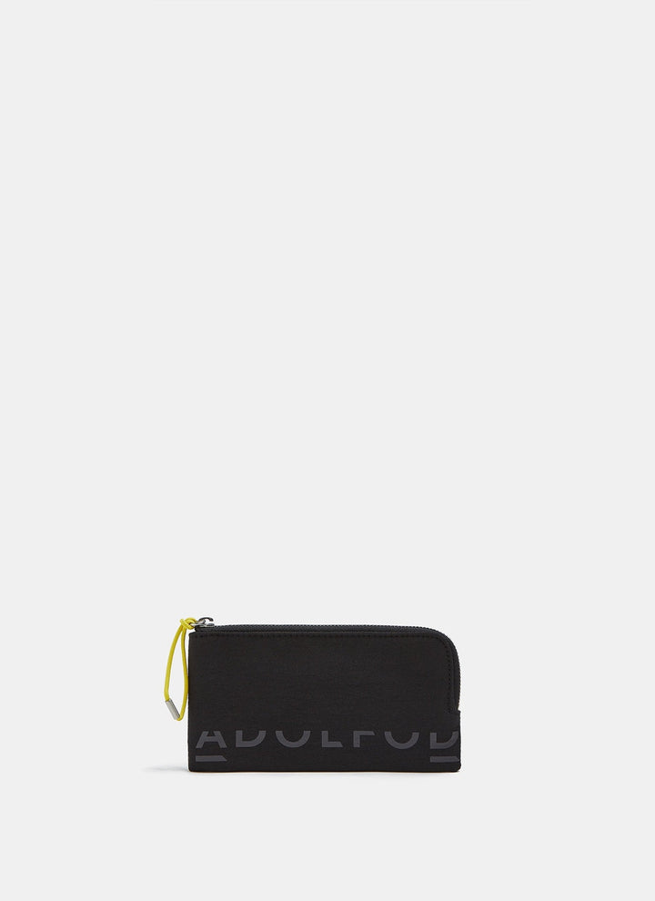 Women Wallet | Black Technical Nylon Wallet With Logo by Spanish designer Adolfo Dominguez