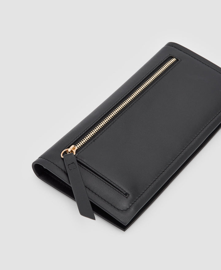 Women Wallet | Black Vachetta Leather Large Wallet by Spanish designer Adolfo Dominguez