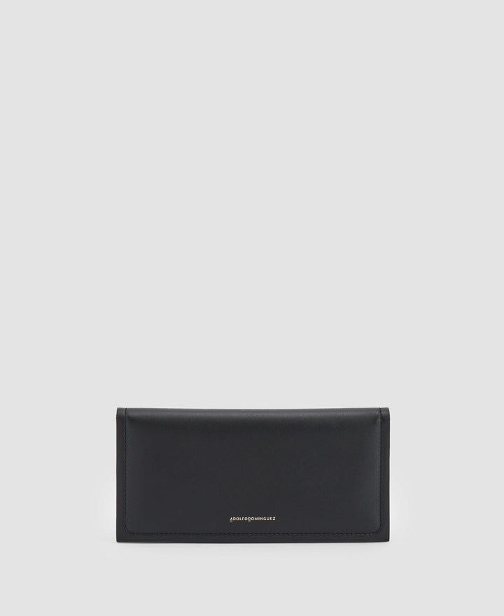 Women Wallet | Black Vachetta Leather Large Wallet by Spanish designer Adolfo Dominguez