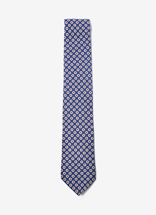 Men Tie | Blue Mallard Cotton And Silk Ti by Spanish designer Adolfo Dominguez