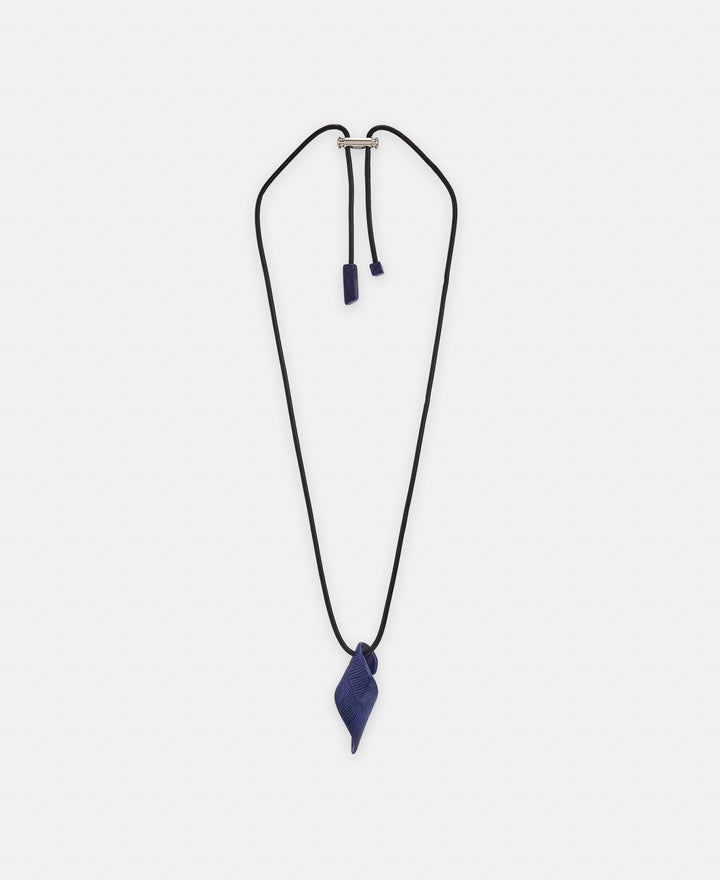Women Necklace | Blue Resin Twist Pendant by Spanish designer Adolfo Dominguez