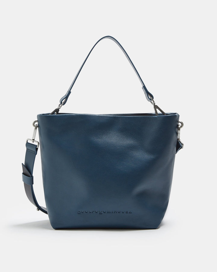 Women Leather Bag | Blue Soft Leather Hobo Bag by Spanish designer Adolfo Dominguez