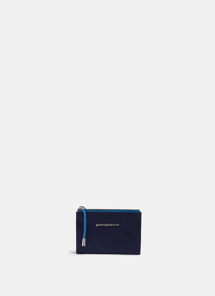Women Wallet | Blue Technical Nylon Coin Purse by Spanish designer Adolfo Dominguez