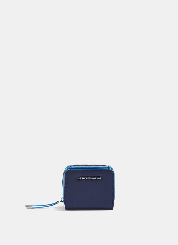 Women Wallet | Blue Technical Nylon Small Purse by Spanish designer Adolfo Dominguez