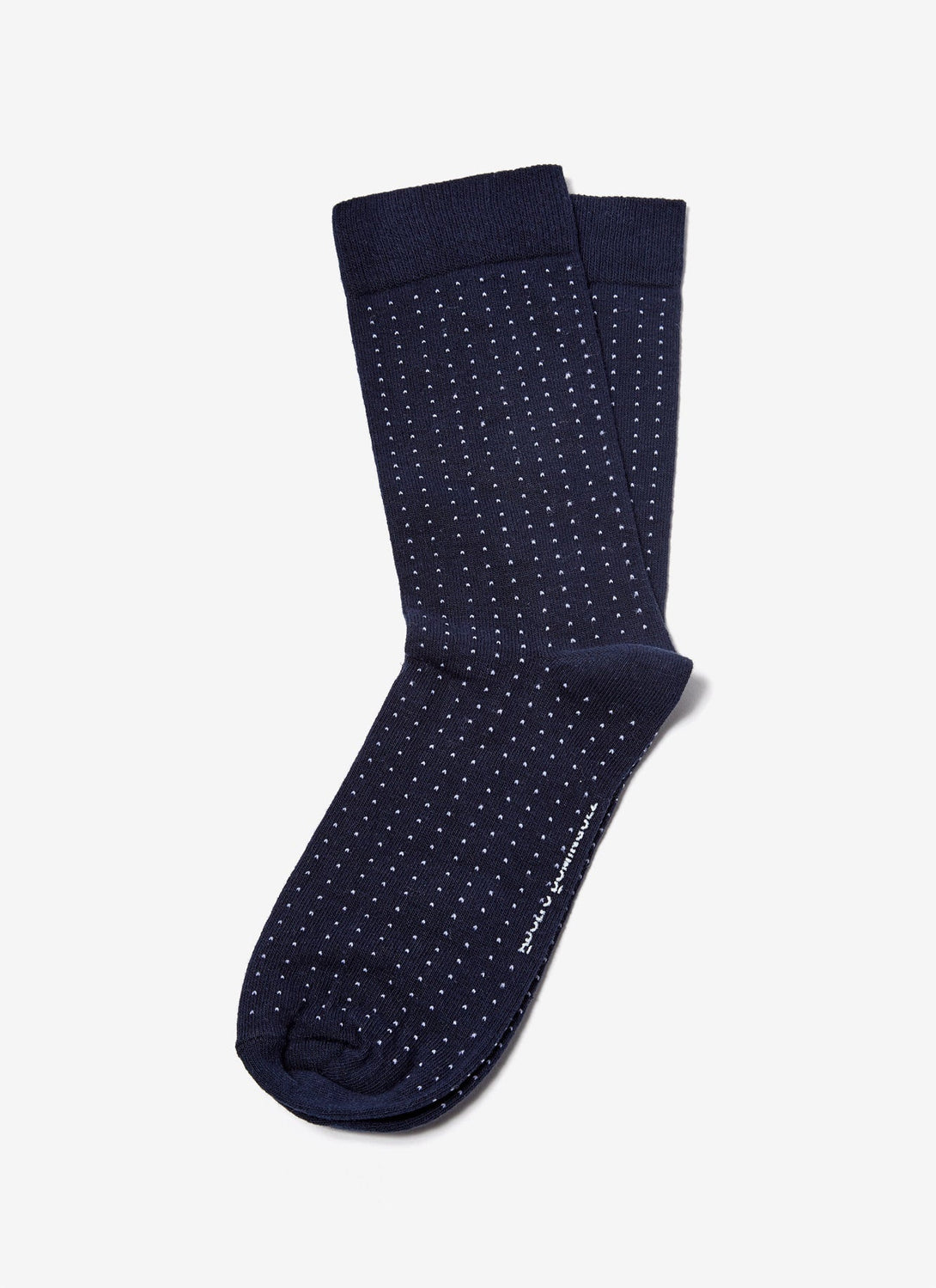 Men Socks | Blue/White Ankle Socks With Pindot Print by Spanish designer Adolfo Dominguez