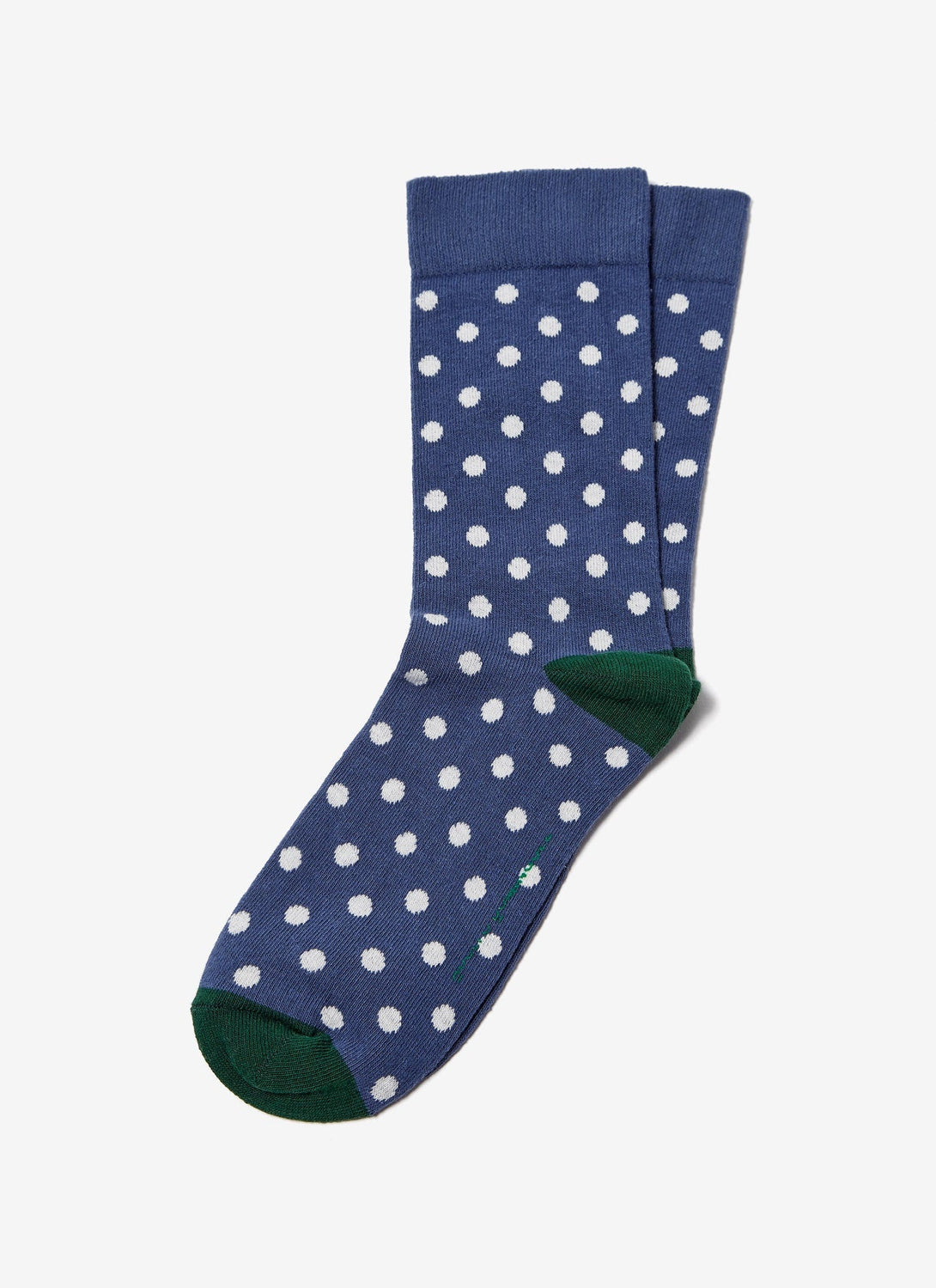 Men Socks | Blue/White Ankle Socks With Polka Dots by Spanish designer Adolfo Dominguez