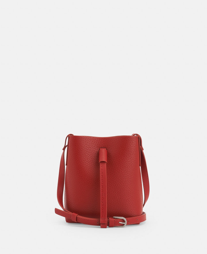 Women Bags | Brick Red Recycled Material Mini Bag by Spanish designer Adolfo Dominguez