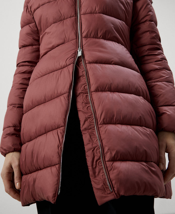 Women Long Jacket | Brown Anorak by Spanish designer Adolfo Dominguez