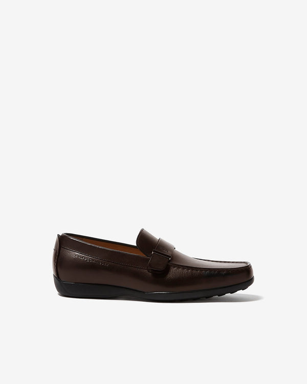 Men Shoes | Brown Leather Moccasins With Rubber Sole by Spanish designer Adolfo Dominguez