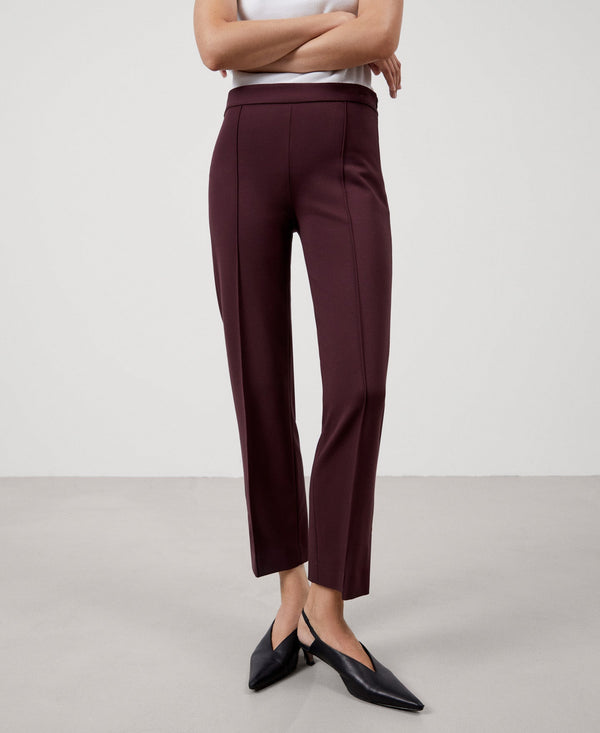 Women Trousers | Brown Nailon And Viscose Skinny Trousers by Spanish designer Adolfo Dominguez
