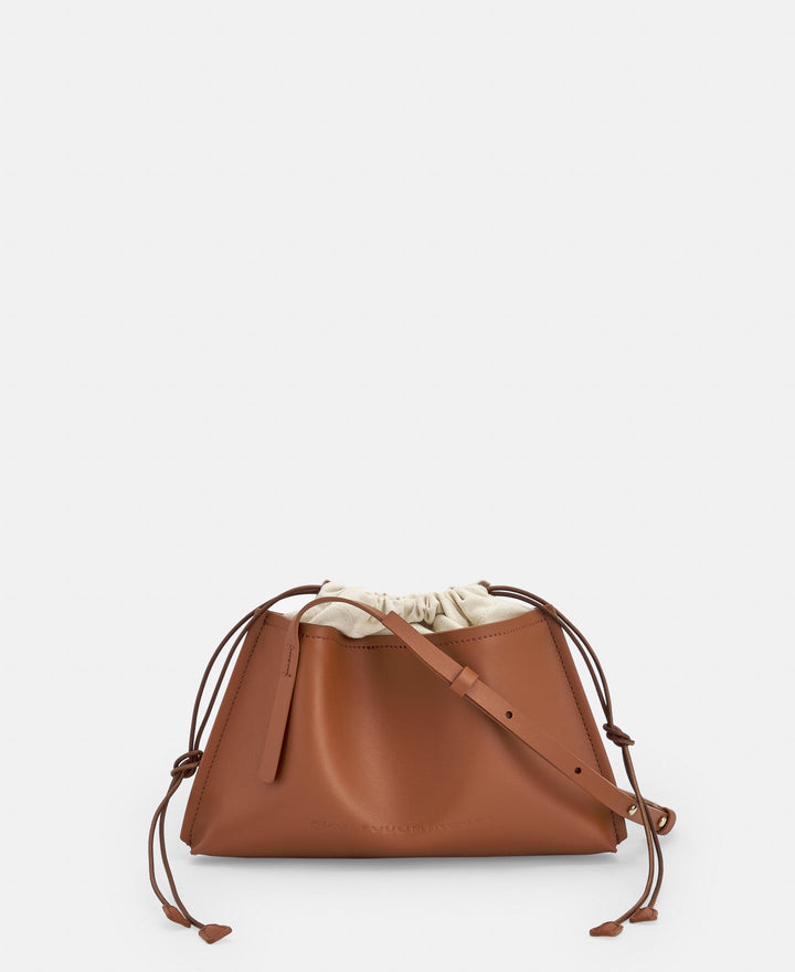 Women Leather Bag | Buff Colour Rectangular Leather Bag by Spanish designer Adolfo Dominguez