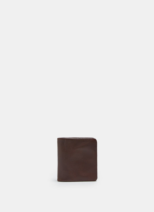 Men Wallet | Burgundy Leather Coin Purse With Rounded Hole by Spanish designer Adolfo Dominguez