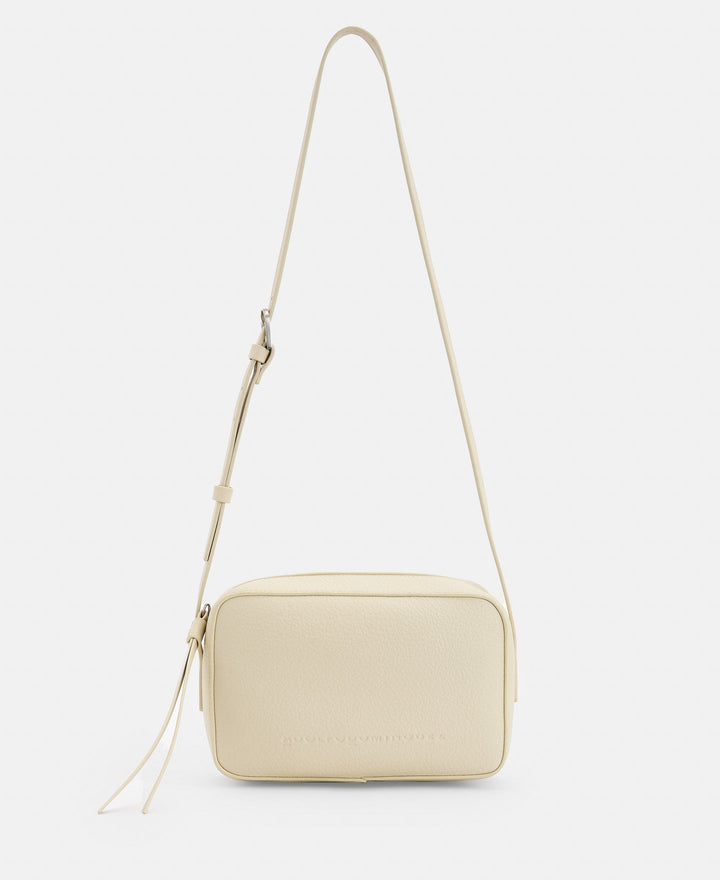 Women Bags | Cream Recycled Material Shoulder Bag by Spanish designer Adolfo Dominguez