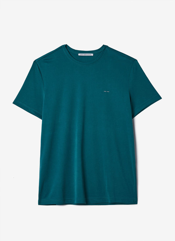 Men T-Shirt (Short Sleeve) | Emerald Green Modal T-Shirt by Spanish designer Adolfo Dominguez