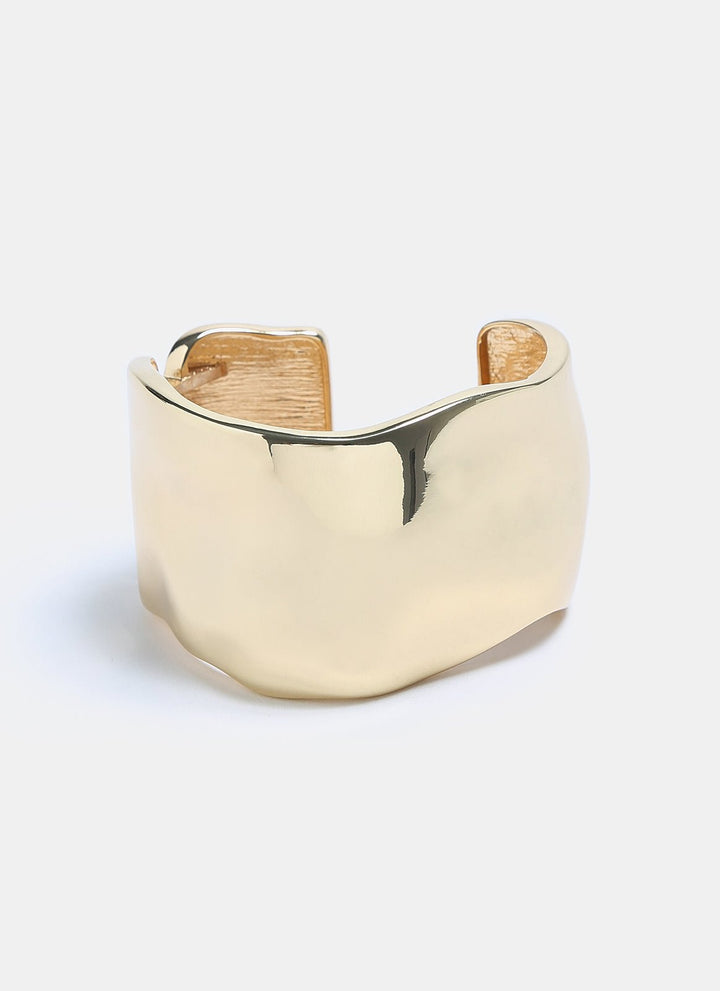 Women Bracelet | Gold Abstract Open Bracelet by Spanish designer Adolfo Dominguez