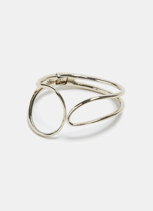 Women Bracelet | Gold Double Metal Necklace With Hinge Opening by Spanish designer Adolfo Dominguez