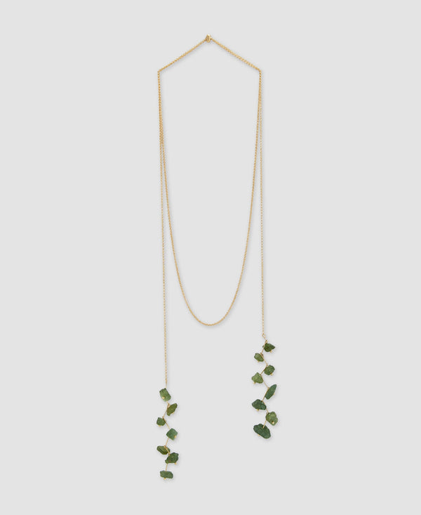 Women Necklace | Gold Zinc And Natural Stone Pendant by Spanish designer Adolfo Dominguez