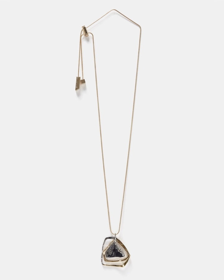 Women Necklace | Gold/Silver Bicolored Metal Multi Piece Necklace by Spanish designer Adolfo Dominguez