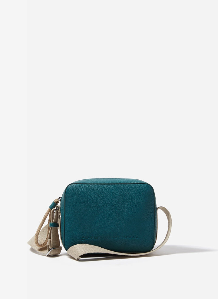 Women Bags | Green Squared Vegan Leather Crossbody Bag by Spanish designer Adolfo Dominguez