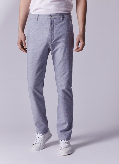 Men Trousers | Grey Cotton Pique Trouser by Spanish designer Adolfo Dominguez